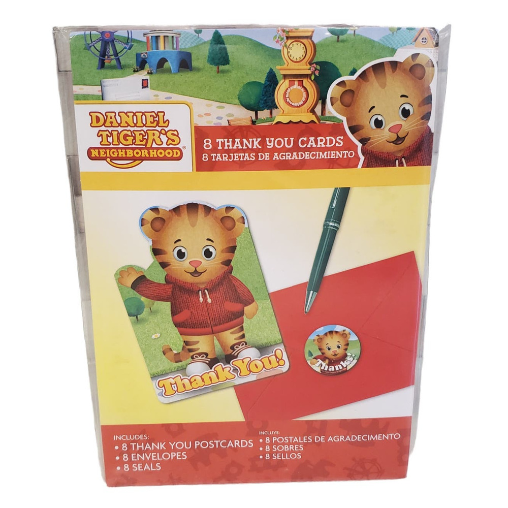 Daniel Tiger Thank You Cards Envelopes Daniel Tiger Stickers 8 Pack Thank You